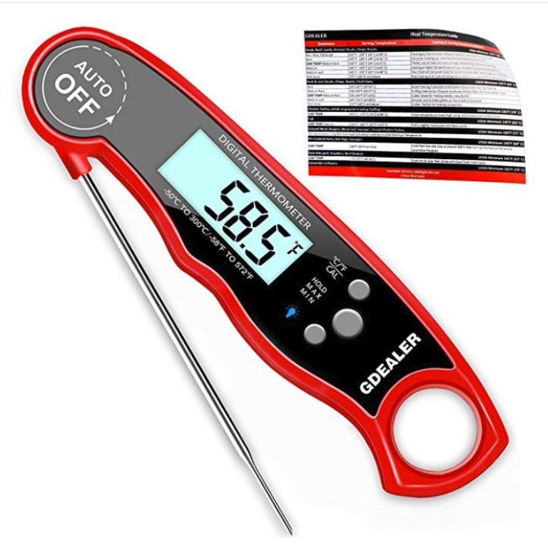 GDEALER DT09 Waterproof Digital Instant Read Meat Thermometer with 4.6 ...